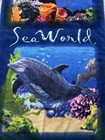 Vintage Sea World Adventure Parks Dolphin Themed Beach Towel 27x54