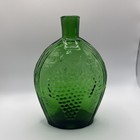 Vintage Clevenger Bros  Nj Green Glass Eagle Grapes Quart Size Bottle   Flask