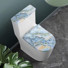 Blue Marble Toilet Lid Covers And Tank Cover Set 2 Pcs Washable Soft For Bath   