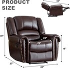 Ebello Classic Leather Manual Recliner Chair Heavy Duty Reclining Single Sofa