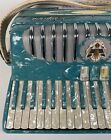 Vintage Soprani Accordion Bright Turquoise 1940s-1950s Italy