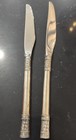 Wallace Aegean Weave Sterling Handle 9 3 8    Dinner Knives Set Of 2 No Mono