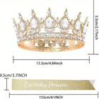 Birthday Tiara Crown   Sash Set Bling Rhinestone Party Kit