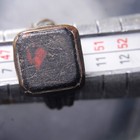 Spectacular Carnelian Stone Crusader Ring Oriental Bronze Certified Artifact Coa