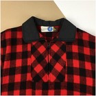 Vintage Mens Wool Pullover Jacket  Buffalo Plaid  Half Zip Size Medium
