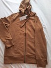 Mens Goodfellow Size Med Long Sleeve Brown Zippered Hoodie Shirt Brand New