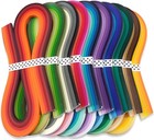 Multi-color Paper Quilling Strips Set 60 Colors 10 Packs 54cm Length Paper Width