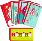 Christmas Gift Card Holder Assortment Set  Holiday Cards With Envelopes  10 Pack