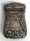 Antique  Watson Comp Mass Sterling Silver Match Safe With 5 Antique Matches