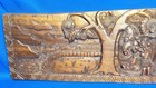 Palau Hand Carved Wood Storyboard Ngibtal Breadfruit Tree Legend Art Panel 20x8