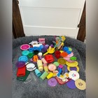 Vintage 1980s Play Kitchenware Set Colorful Toy Dishes Pots Utensils Mixed Lot