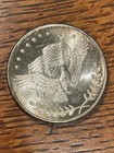 Vintage Silver Trade Unit 1 Troy Oz 999 Fine Silver Round Eagle   Liberty Bell