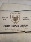 1950s Erinore Pure Irish Linen Napkins 12 Shamrock   Scroll Double Damask Nos