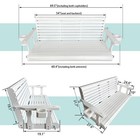 5ft 3-seater Porch Swing With Cup Holders outdoor Bench Swing heavy Duty 880 Lb