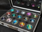 Yo-yo Collection Case Attache Case 15 Storage Slots Lockable Handmade