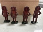 Vintage Barclay Manoil  Lead Native Am Indian Chief Holding Knife  Set Of 4  40