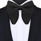 Adjustable Oversize Pre Tied Solid Black Men s Tuxedo Quality Adjustable Bow Tie