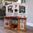 Step2 Fun With Friends Tan Play Kitchen Set W  Lights Sounds   24 Accessories