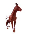 Brown White Horse Figurine Model Statue Desk Bedroom Decor Gift 
