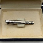 Burberrys Sterling Silver 925 Tie Clip Bar Knight Logo With Original Box Vintage