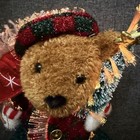 Avon Sparkling Holiday Fiberoptic Lightup Plush Teddy Bear Christmas 2003 Tested