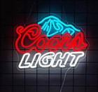17  Retro Coors Light Neon Sign Led Neon Beer Bar Sign Man Cave Decor Logo Mount