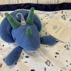 Cloud Island Dinosaur Triceratops Lovey Baby Plush Security Blanket Blue New J