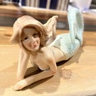 Mermaid Fantasy Figurine Collectible Blue Green Sculpture Home Decor Statue Art