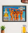 Modelo Beer Beach Pin Up Poster 11x17 Bar Man Cave Wall Art Decor Read Des