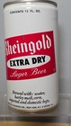 Vintage Rheingold Extra Dry Lager Beer Can Pull Tab Top No Tab 12oz Ny Nj 1960s