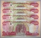 100k Iraqi Dinar     Uncirculated 25000 Iqd Banknotes      4 X 25k       New Unc