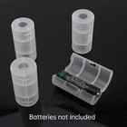 4pcs Aa To C Size Battery Converter  Battery Adapter Holder Case Battery Boxes