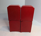 Set Of 4 Red Wooden Stacking Blocks 2 3 4  X 2 1 8  X 1 3 8 