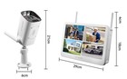 Tmezon 8mp 10ch Wifi Nvr 12   Monitor Wireless Security Camera System Audio 500g