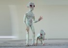 Roswell New Mexico Cryptid Alien With His Pet  Humanoid Ufo Character Area51