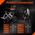 Ultra Lightweight Folding Wheelchair For Adults support 220lbs  Airline Approved