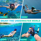 Adult Tempered Glass Diving Set Scuba Anti-fog Goggles And Snorkeling Mask Tube