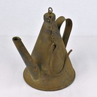 Vintage Antique P  Wall Pittsburgh Pa Miners Teapot Oil Wick Lamp