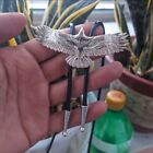 Silver Flying Eagle Bolo Bola Tie Wedding Necklace Mens Western Cowboy Necktie