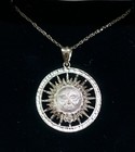 14k Gold Sunshine Face Pendant 18    Necklace Not Scrap