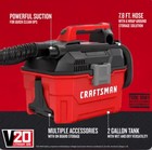 Craftsman V20 2-gallon Cordless Wet dry Shop Vacuum     Cmcv002b Tool Only New