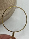 Antique Magnifying Lorgnette Quizzing Glass Optical Lens Etched 2 25 Goldtone