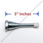 4 Pcs Spring Door Stopper Stops Stop Nickel Finish Screw-on Doorstop Rubber Cap