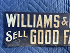 Original Williams   Little Sell Good Farms Owensboro Ky Embossed Tin Strip Sign