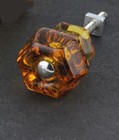 Vintage Antique Style Depression Glass Cabinet Knobs Amber Victorian 1 25 