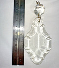 Set Of 4 Antique Clear Cut Crystal Prisms Chandelier Lamp Parts Suncatcher 3 