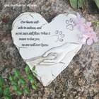 Heart Shaped Pet Memorial Stone Grave Marker For Dog Or Cat  Pet Dog Garden Ston
