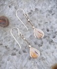 New- Barse Astro Genuine Wood Opal And Sterling Silver Teardrop Drop Earrings