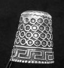 Vintage Sterling Silver Thimble Geometric Design 27354