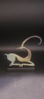 Greek Bronze Ibex On Marble Base  Bronze Statue  Greek Goat  Fertility Statue